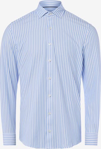 Finshley & Harding Super Slim Fit Business Shirt in Blue: front