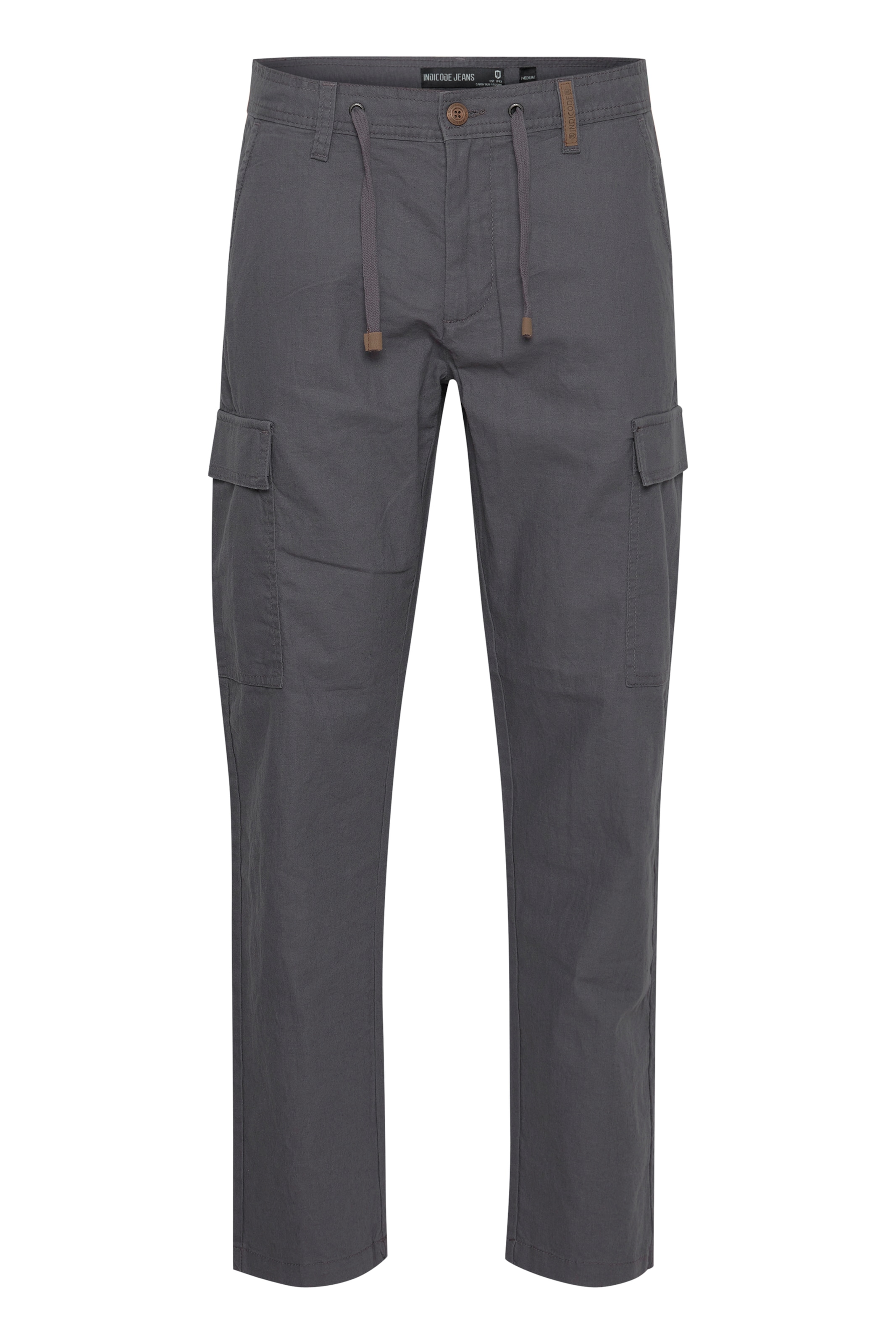 INDICODE JEANS - Pantalón cargo en gris: frente