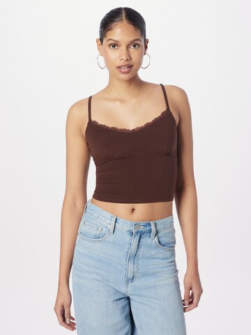 HOLLISTER Top in Brown: front