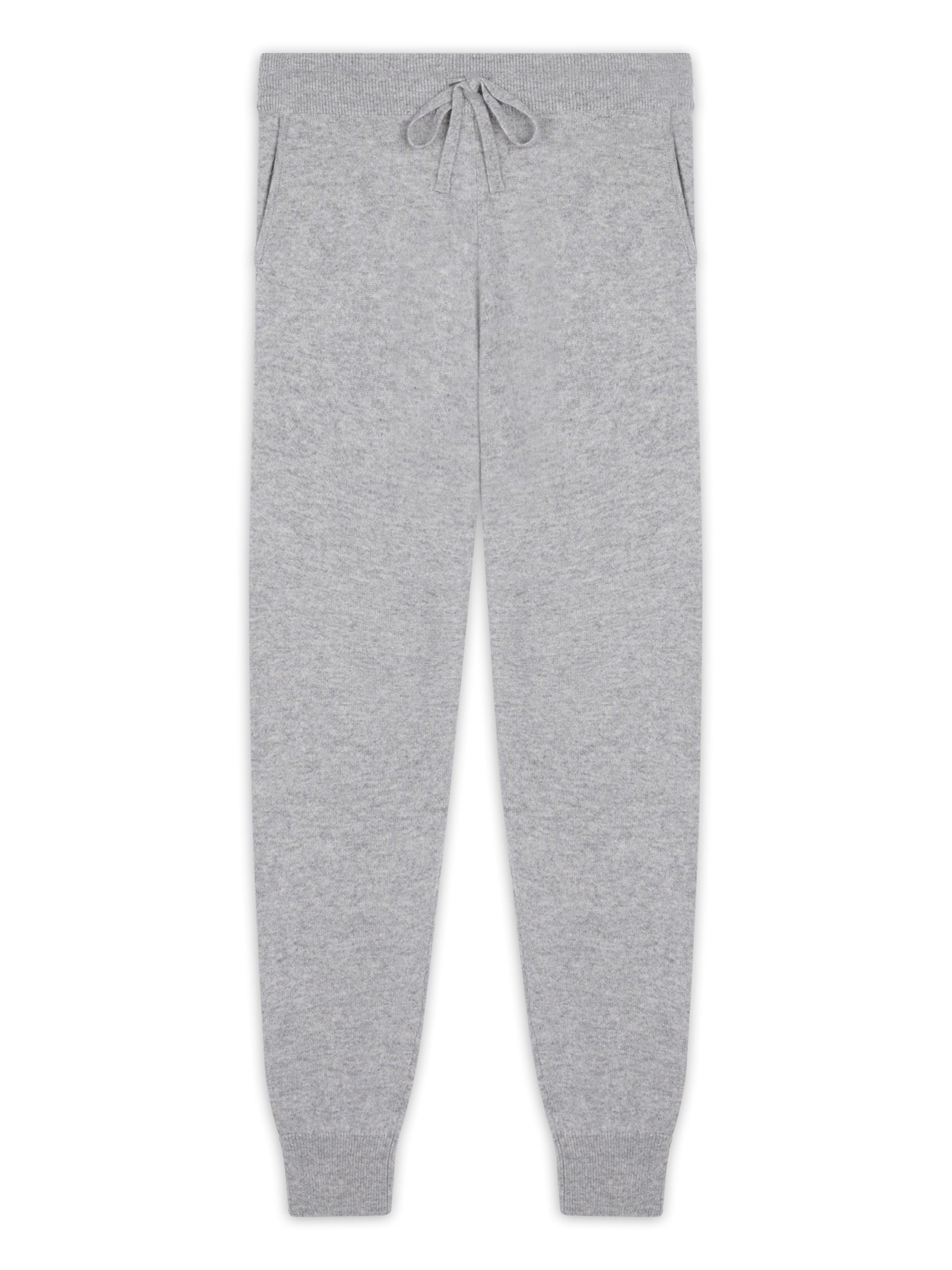 JUST CASHMERE Tapered Byxa i grå: framsida