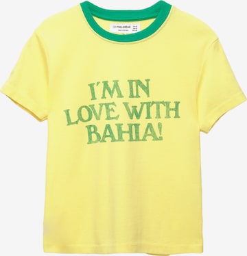 Pull&Bear Paita 'BRASIL' värissä keltainen: etupuoli