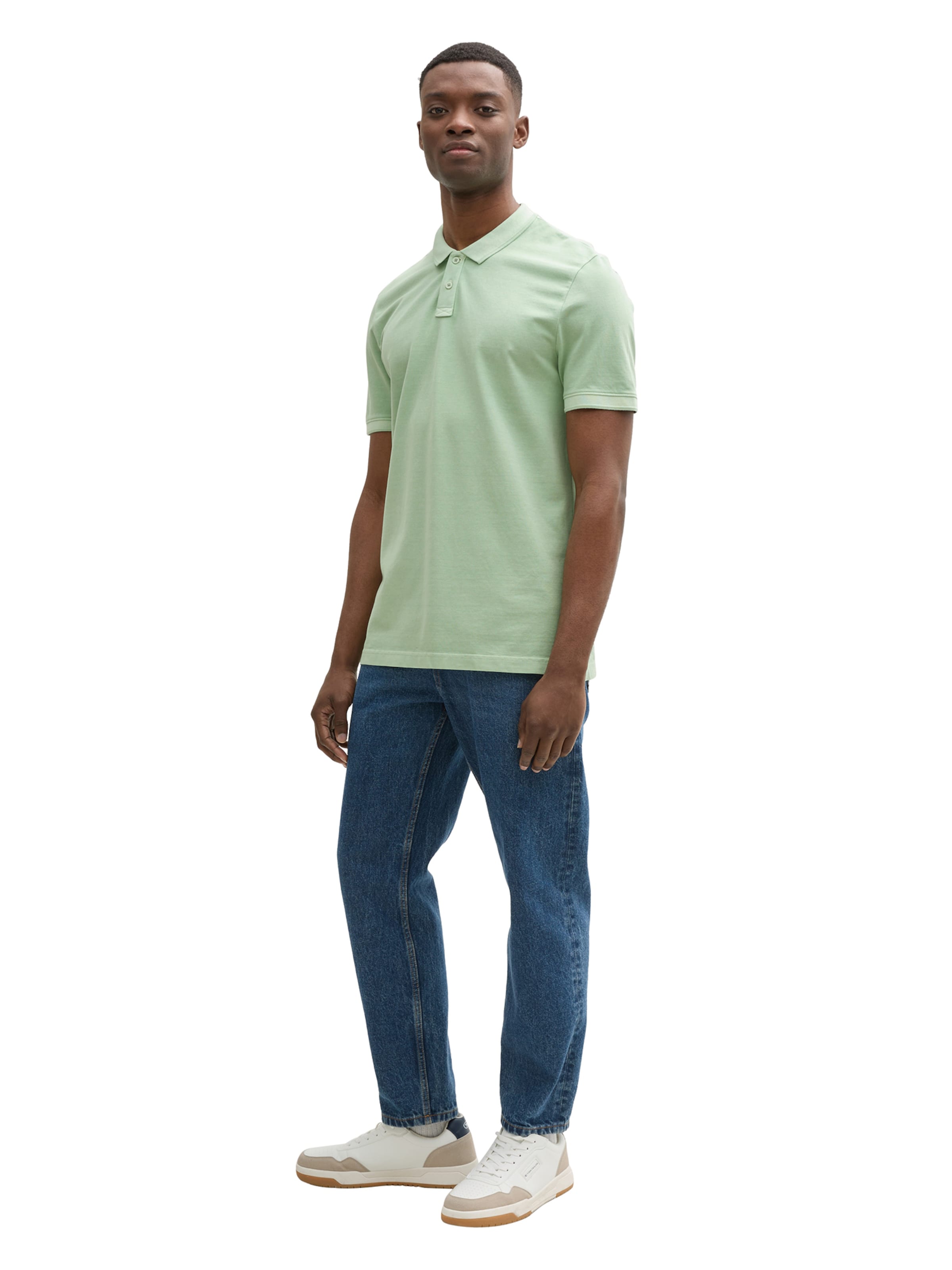 TOM TAILOR DENIM Poloshirt in Grün