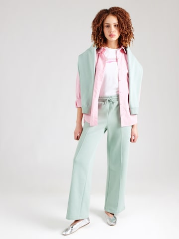 Wide leg Pantaloni de la CONVERSE pe verde