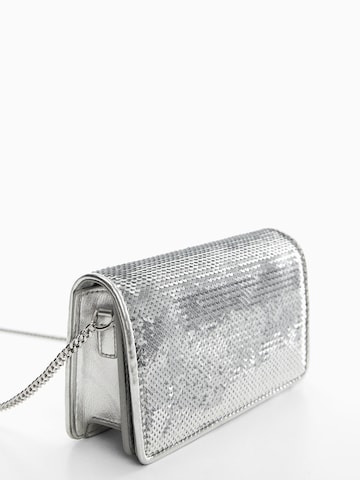 MANGO Crossbody Bag 'VIANA' in Silver