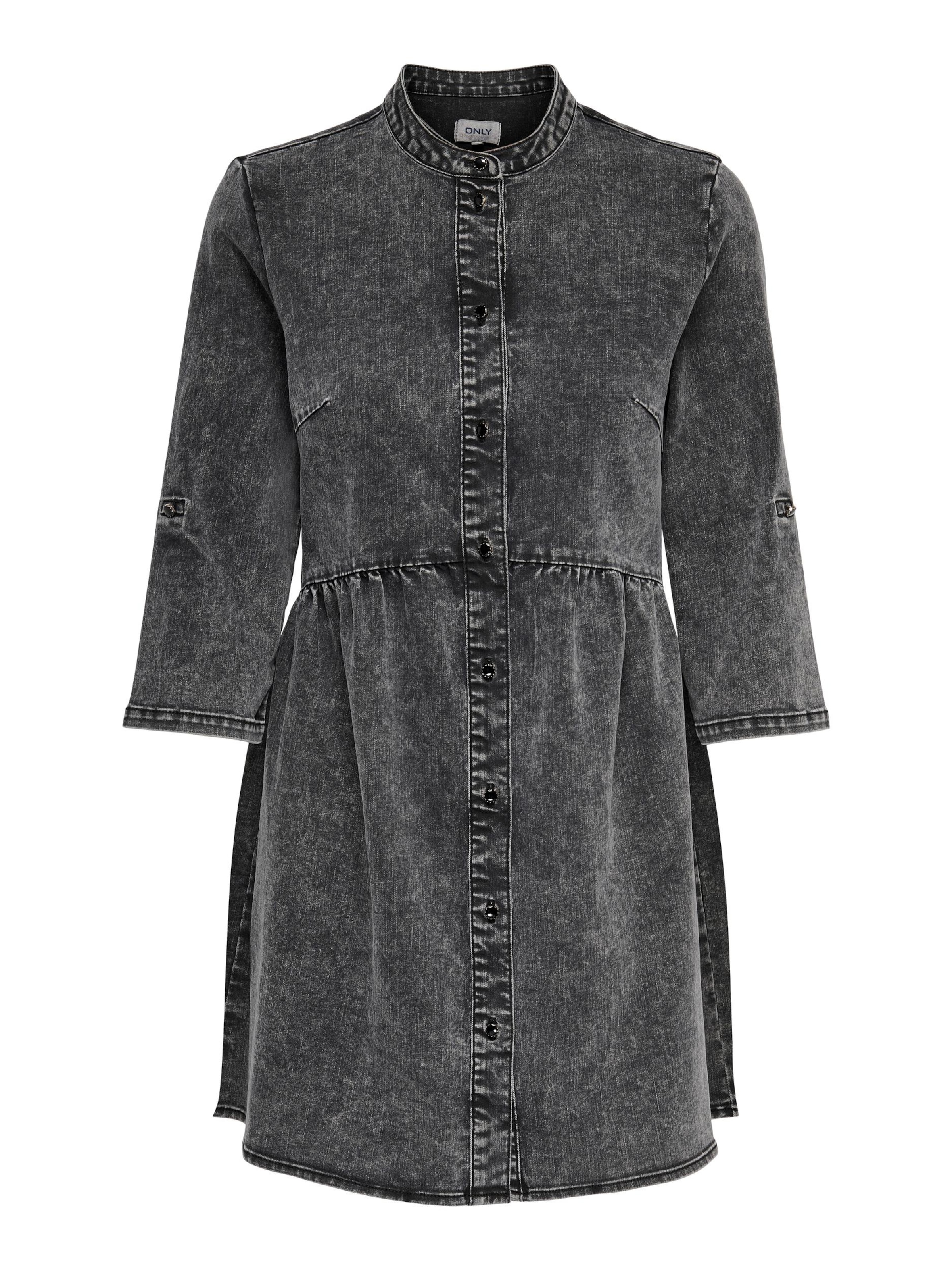 ONLY Skjortklänning 'CHICAGO' i grå: framsida