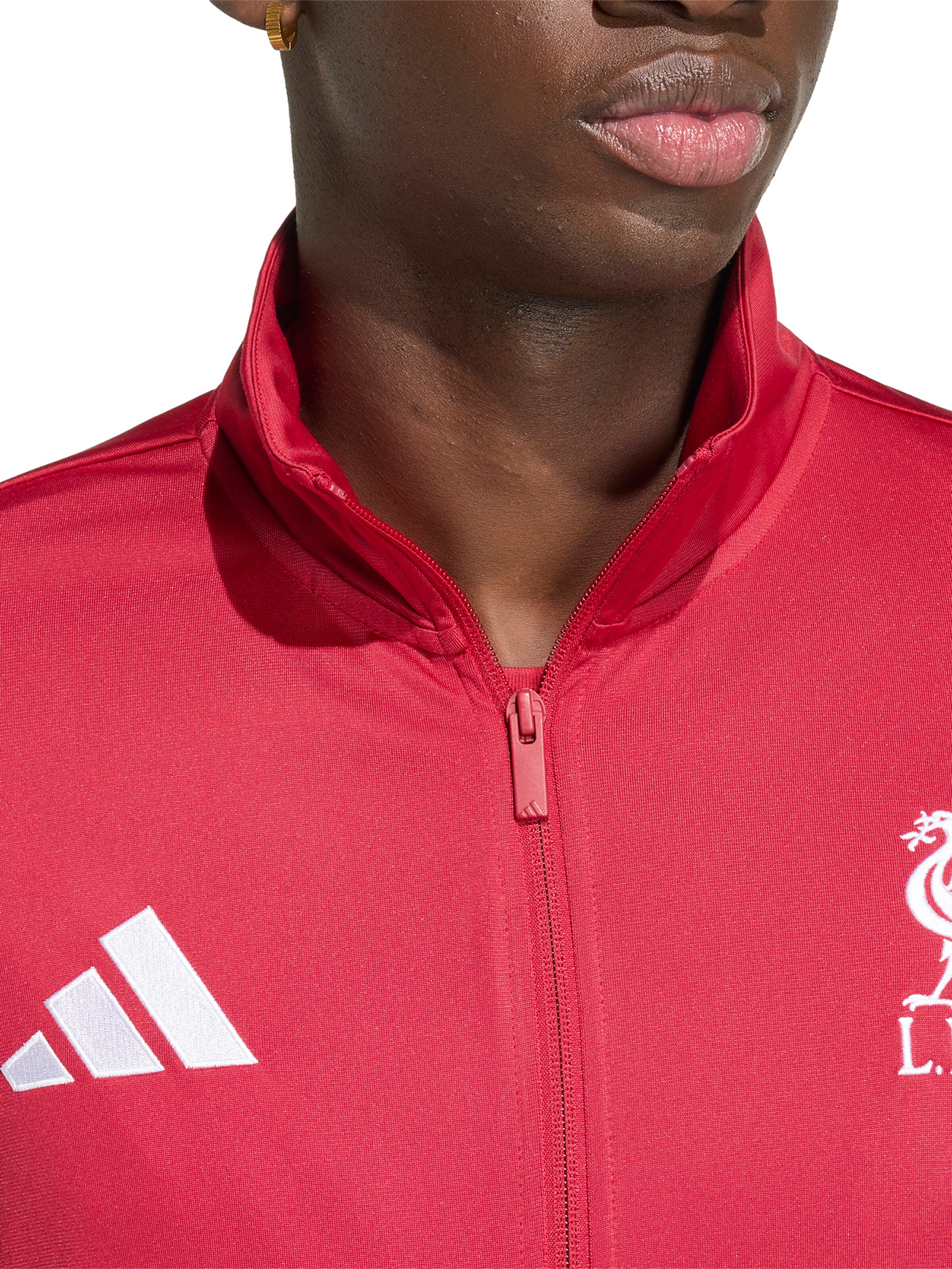 ADIDAS PERFORMANCE Спортна жилетка с качулка 'LFC DNA' в червено