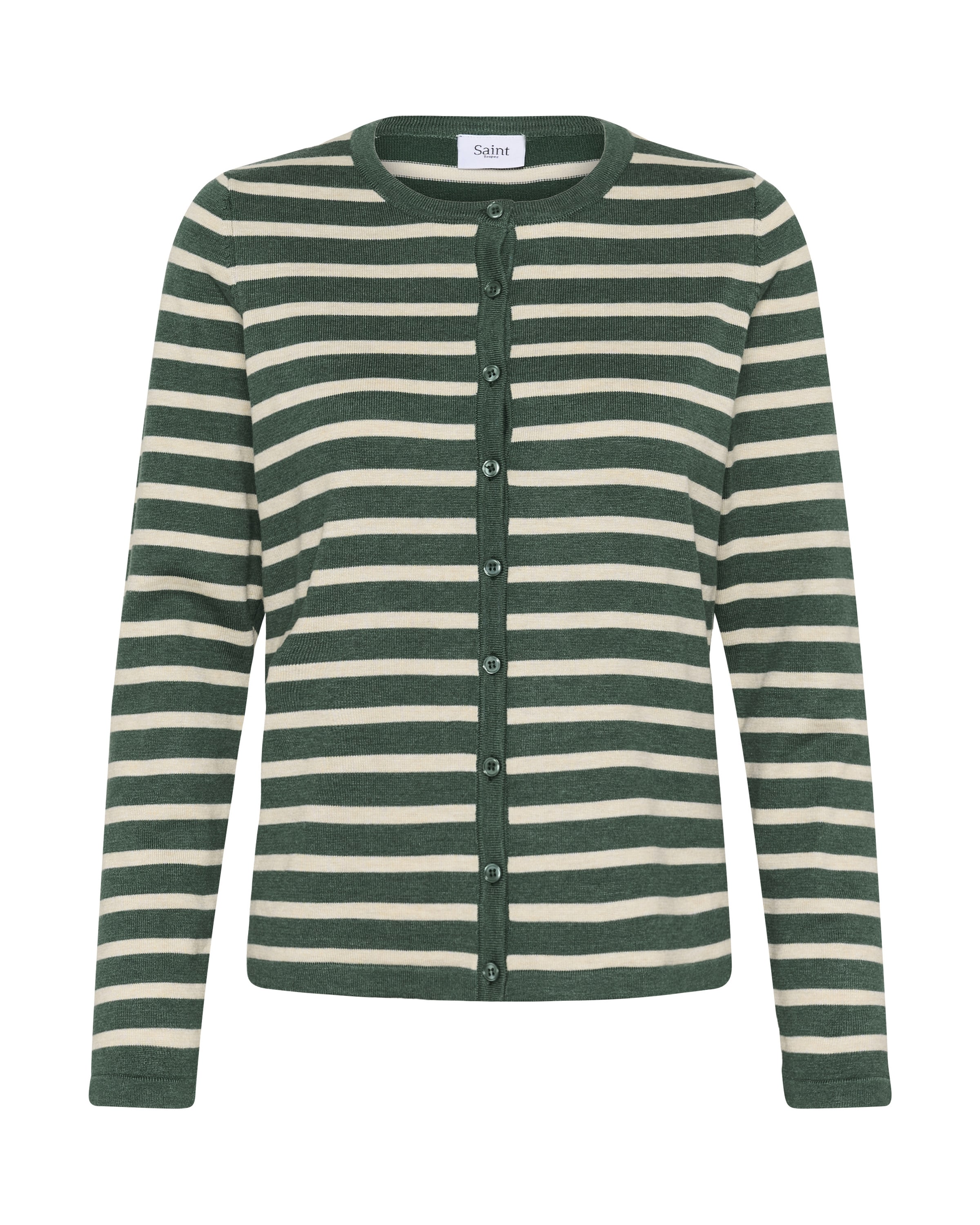 SAINT TROPEZ Strickjacke in Grün: Vorderseite