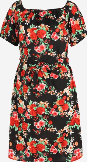 Vila Tall Kleid 'MIE' in grün / orange / rot / schwarz, Produktansicht