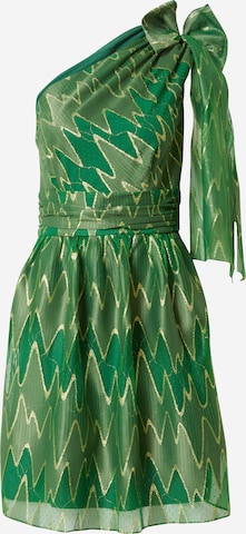 Robe de cocktail SWING en vert : devant