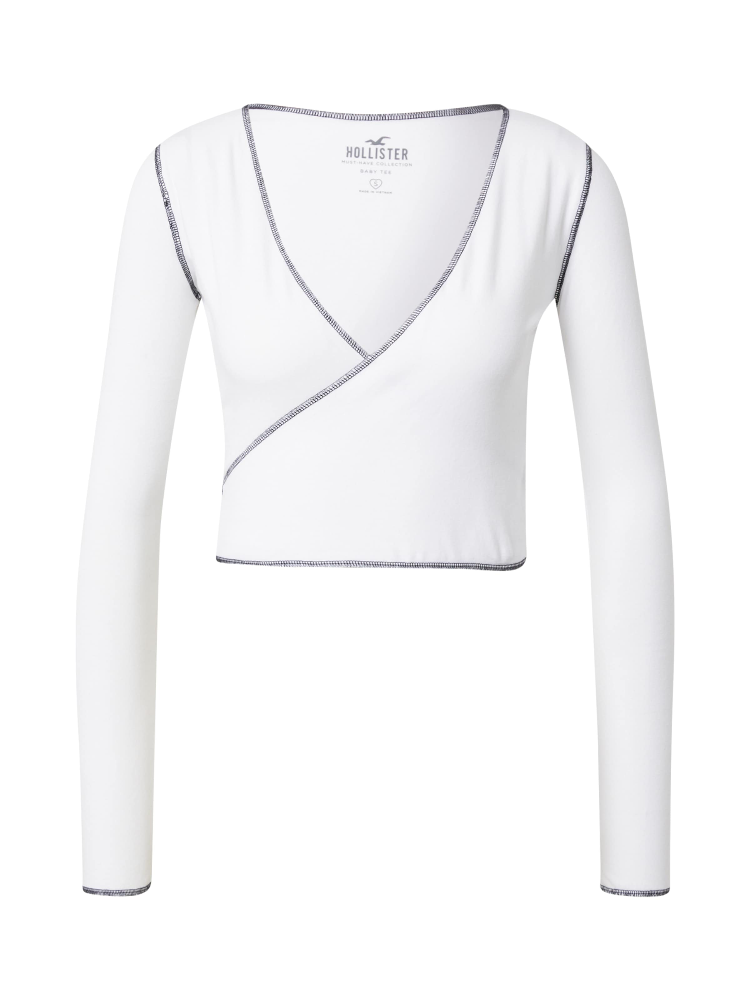 HOLLISTER Πλεκτή ζακέτα 'MATLASSE' σε λευκό: μπροστά