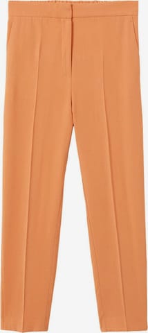 MANGO Regular Pleated Pants 'Tempo' in Orange: front