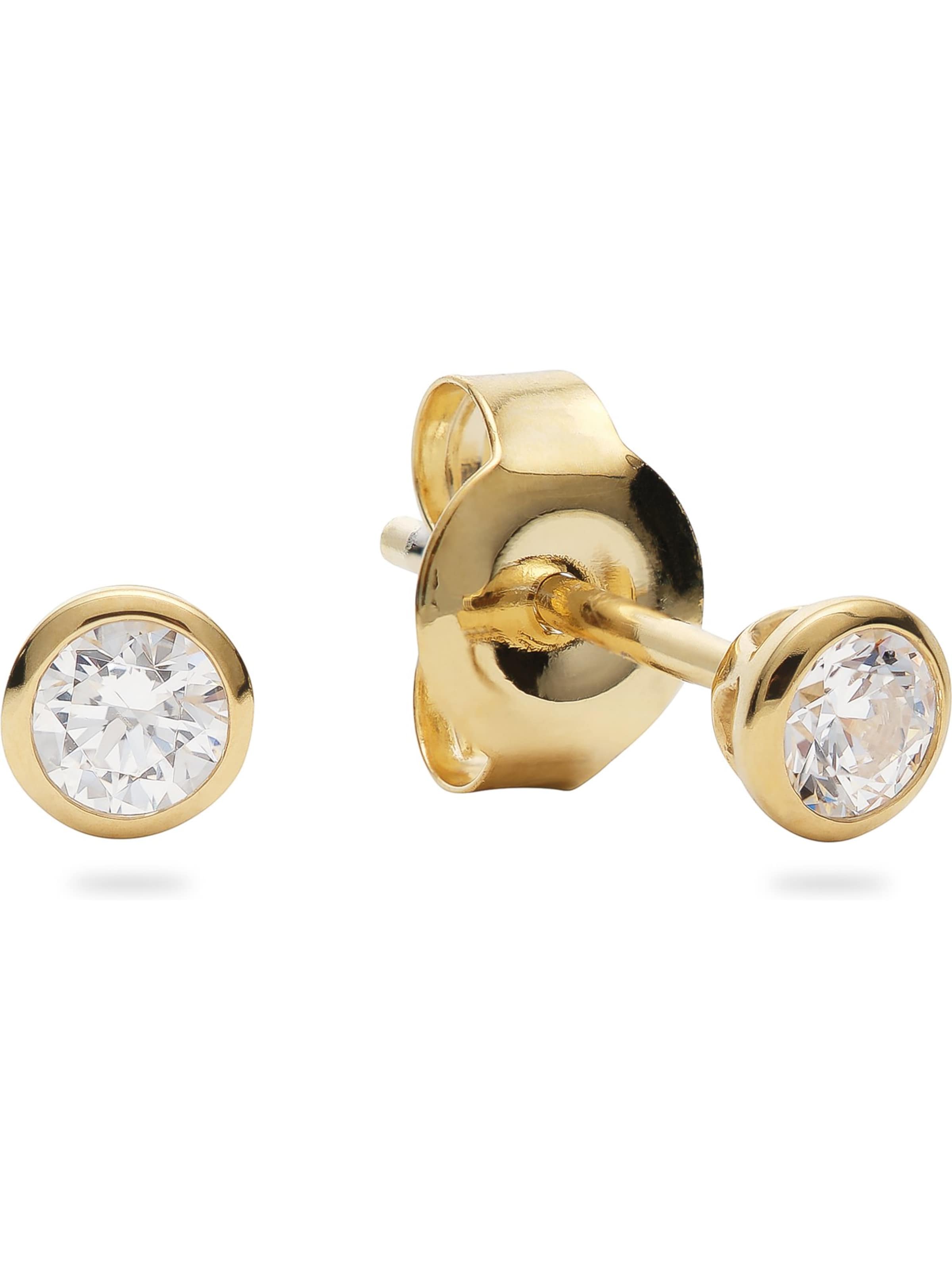 CHRIST Ohrringe in Gelb: Vorderseite