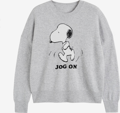 Chinti & Parker Svetr 'Jog On Snoopy' - světle šedá / černá / bílá, Produkt