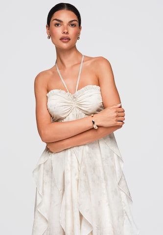 Ombre Kleid in Beige