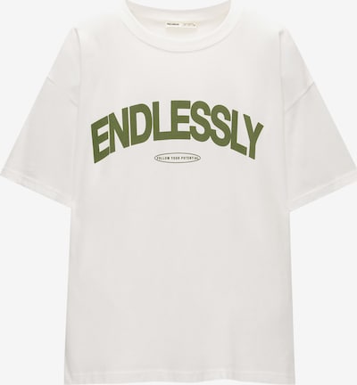 Pull&Bear Shirts i mørkegrøn / hvid, Produktvisning