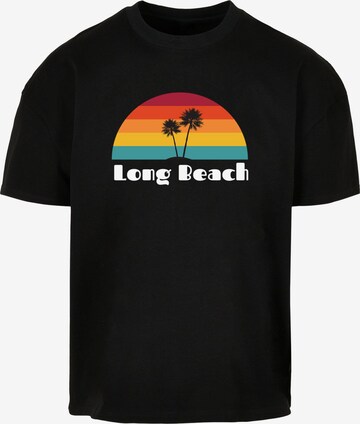 Maglietta 'Long Beach X' di Merchcode in nero: frontale