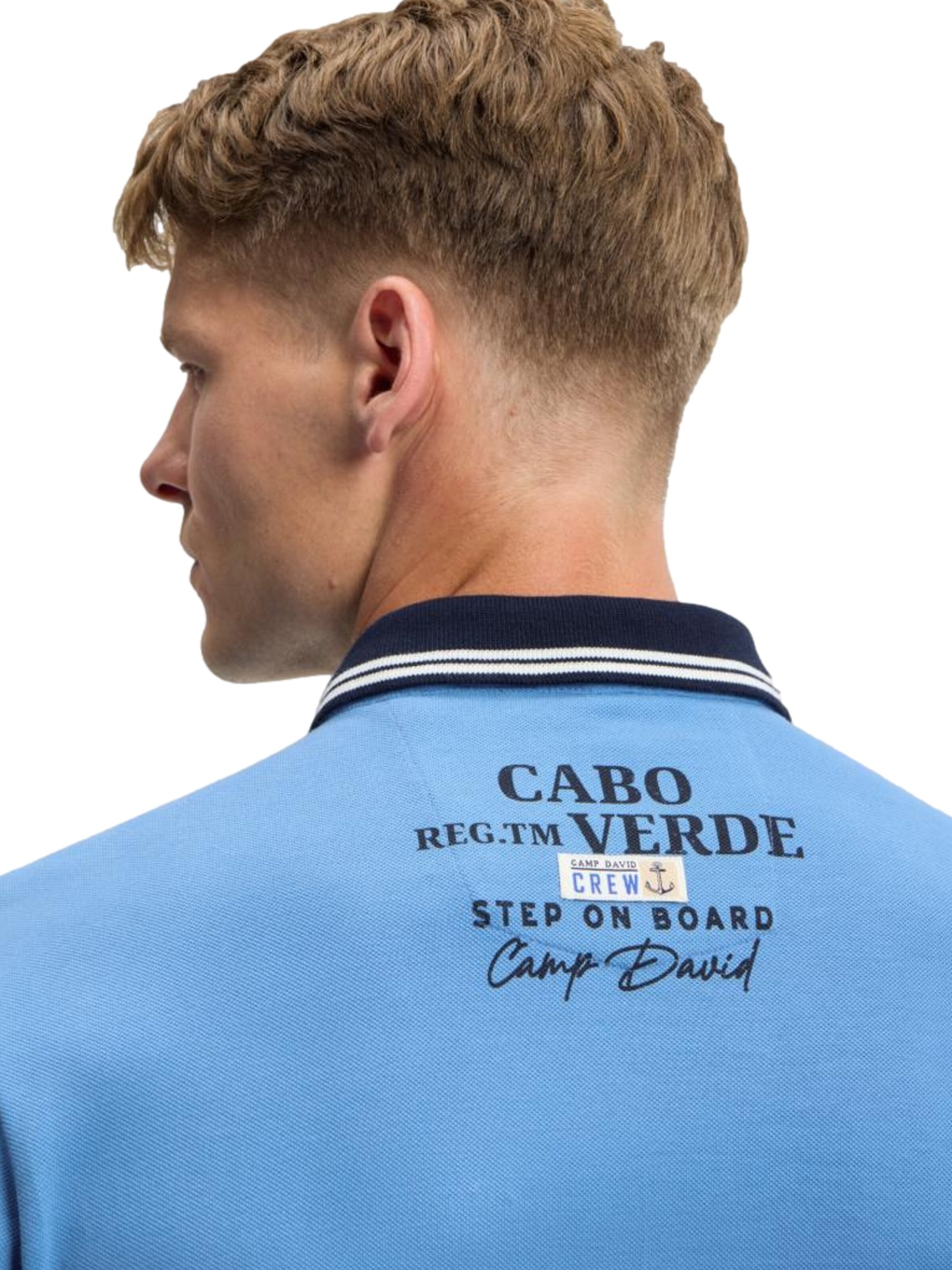 CAMP DAVID Poloshirt in Blau