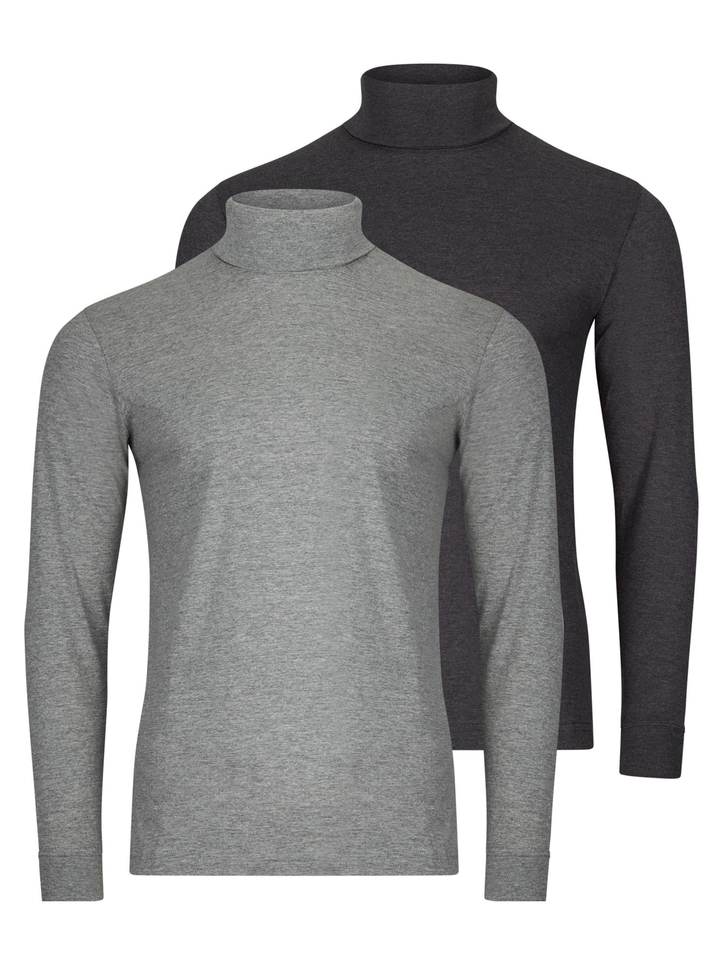 Ragman Shirt 'Basic' in Zilver: voorkant