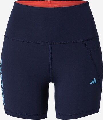 ADIDAS PERFORMANCE Skinny Sportshorts 'Adizero Lite' in Blau: predná strana