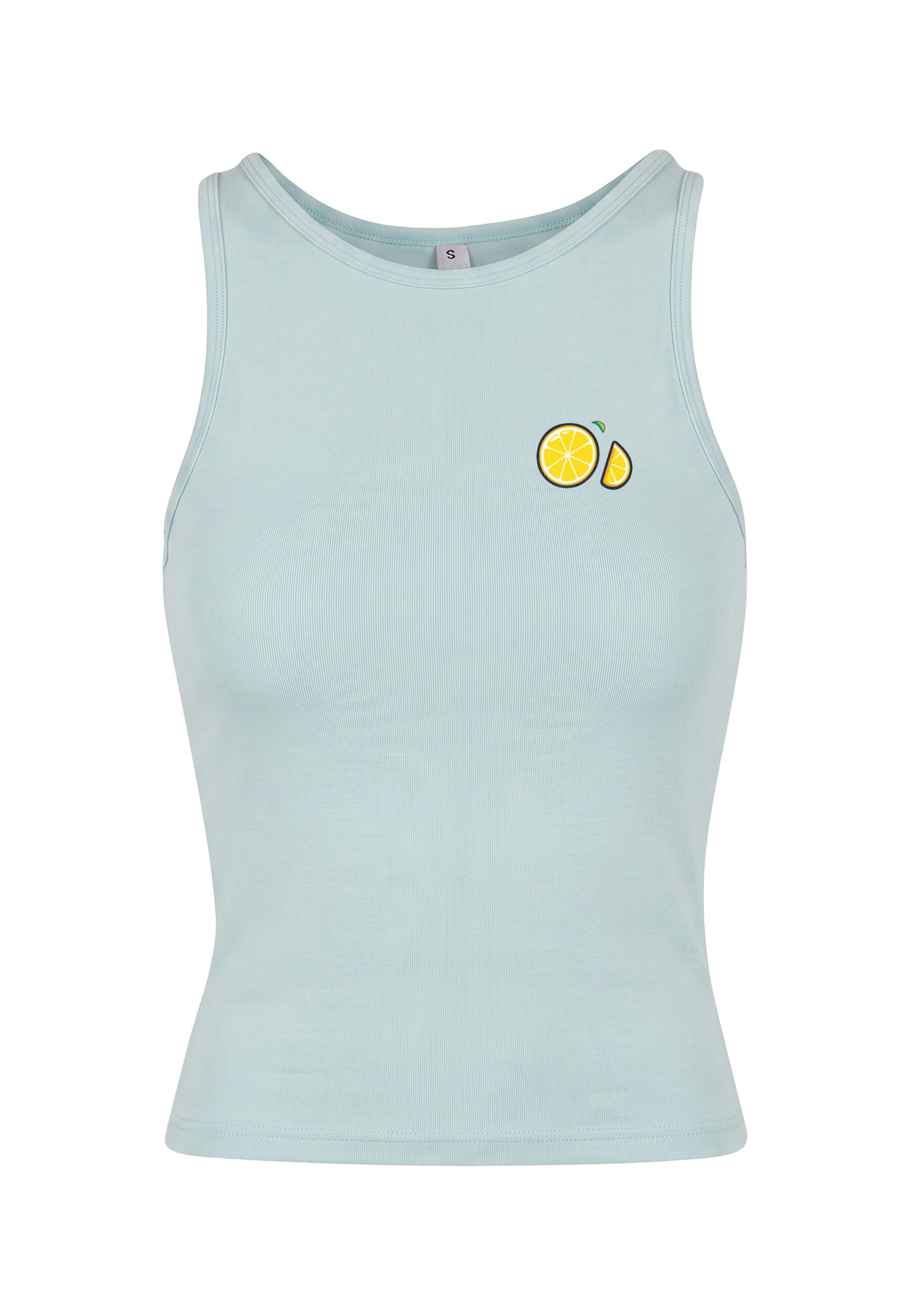 Top 'Lemon Racer' di Urban Classics in blu: frontale