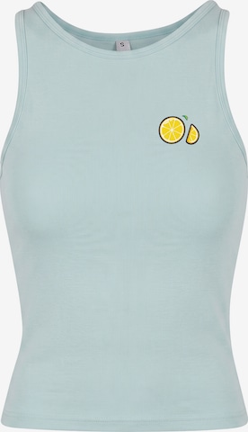 Top 'Lemon Racer' di Urban Classics in blu: frontale