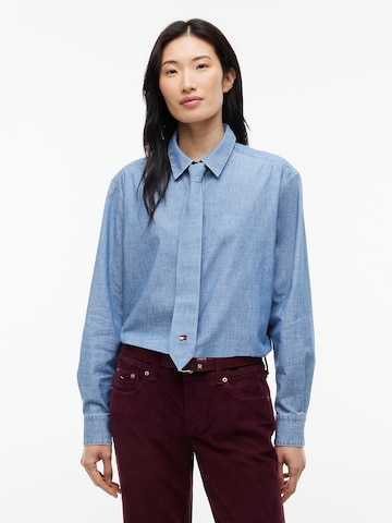 Chemisier 'Chambray' Tommy Jeans en bleu : devant