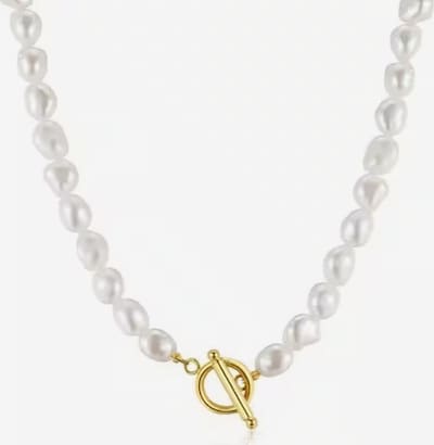 ROUGEMONT Jewellery Kette 'Damen Perlenkette Perla 45cm' in gold, Produktansicht