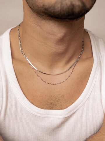 Hey Happiness Kette 'Layer Grip' in Silber