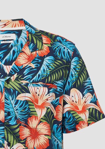 s.Oliver Regular fit Button Up Shirt in Blue