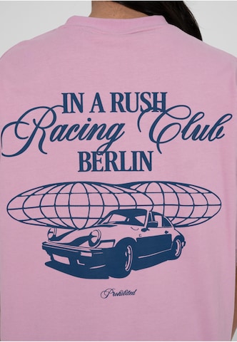 T-Shirt 'In A Rush' Prohibited en rose