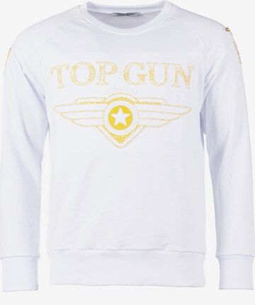 TOP GUN Sweatshirt in Weiß: predná strana