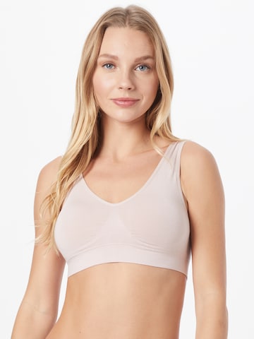 MAGIC Bodyfashion Bralette Bra 'Bamboo' in Pink: front