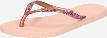 HAVAIANAS T-Bar Sandals in Pink: front