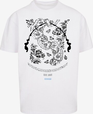 MJ Gonzales Oversized Shirt 'Paisley' in White: front