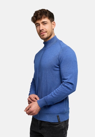 INDICODE JEANS Knit Cardigan in Blue