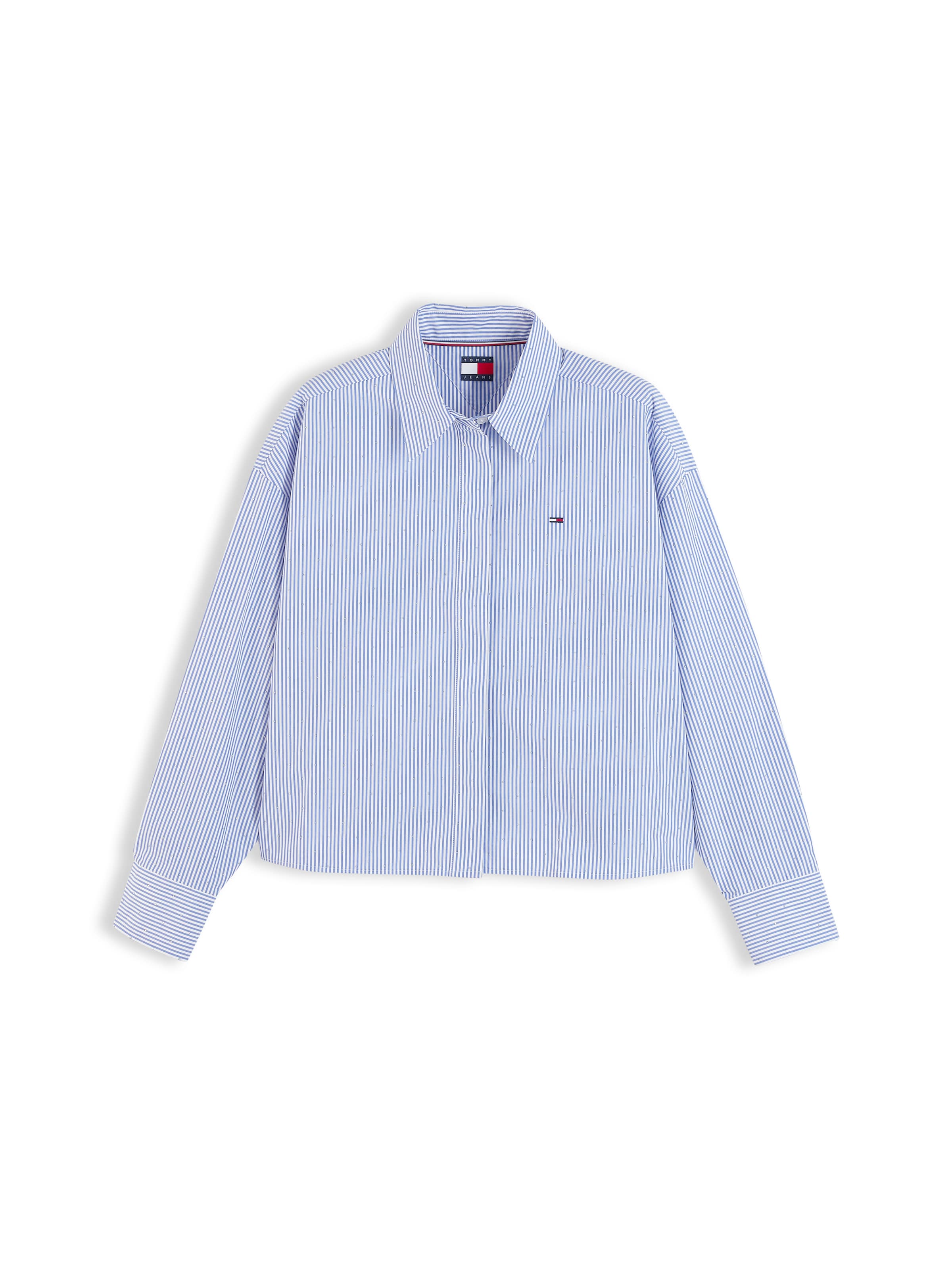 Tommy Jeans Blouse in Blauw: voorkant