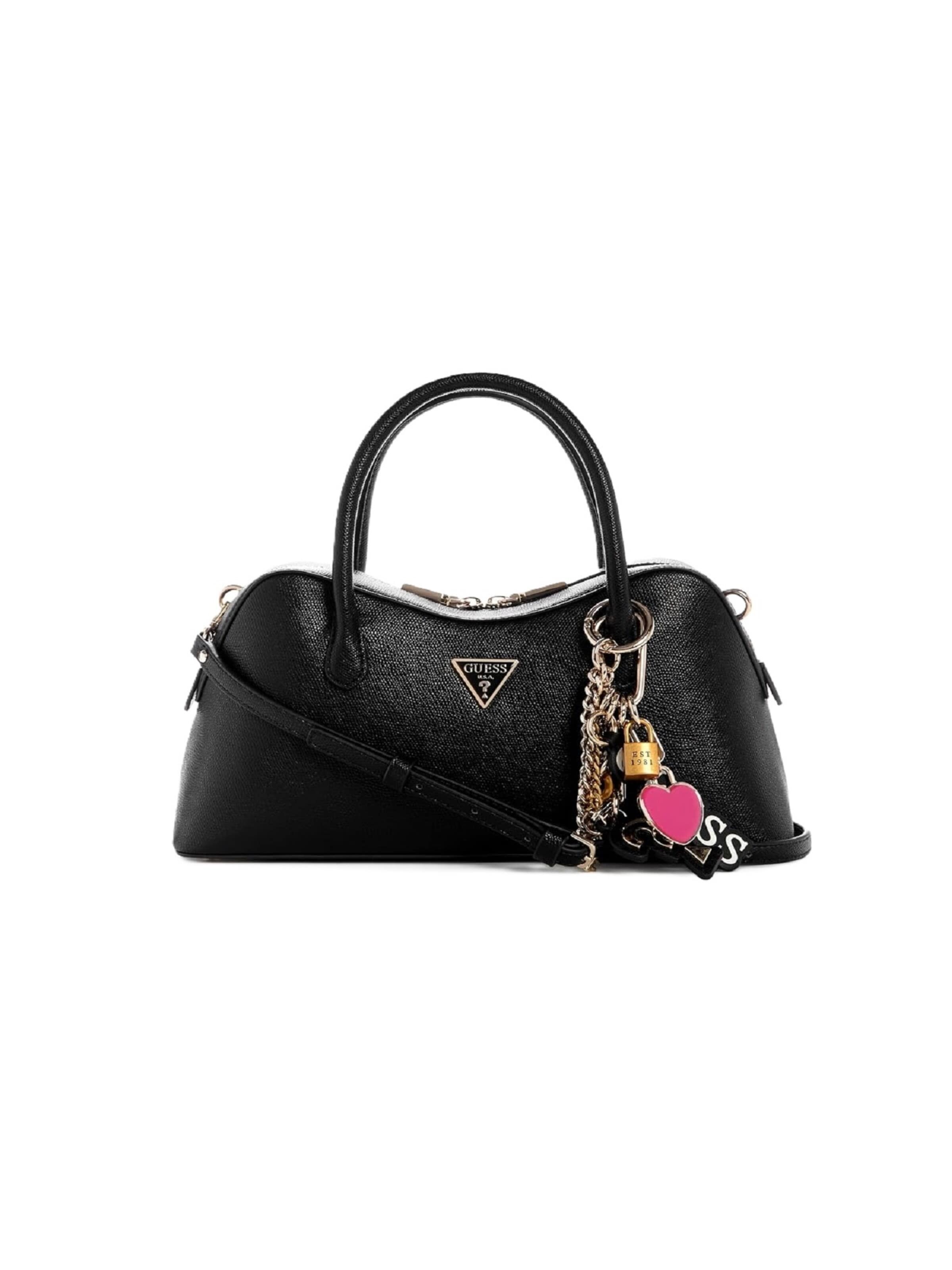 GUESS Schultertasche 'Davina' in Schwarz: Vorderseite