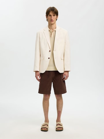 Regular fit Giacca da completo di SELECTED in bianco