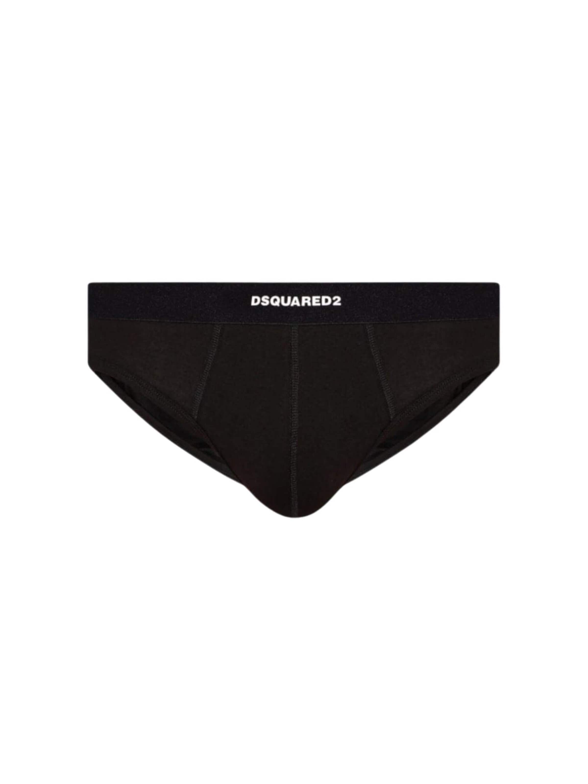 DSQUARED2 Trosa 'Men's Logo Waistband Briefs Black' i svart: framsida