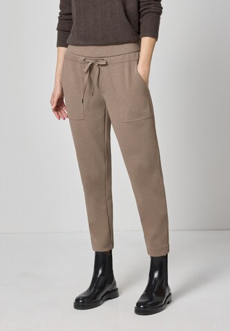 STREET ONE Loose fit Pants in Brown: front
