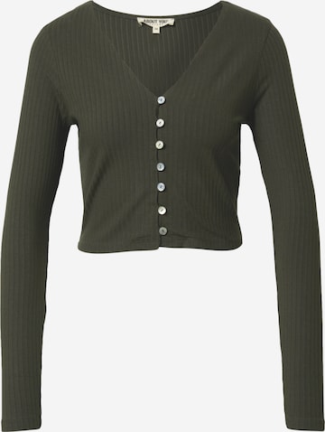 ABOUT YOU Gebreid vest 'Selena Shirt' in Groen: voorkant