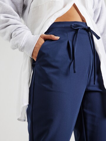 VERO MODA Tapered Bandplooibroek 'AVA' in Blauw