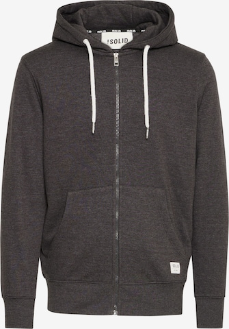 !Solid - Sudadera con cremallera 'Chali' en gris: frente