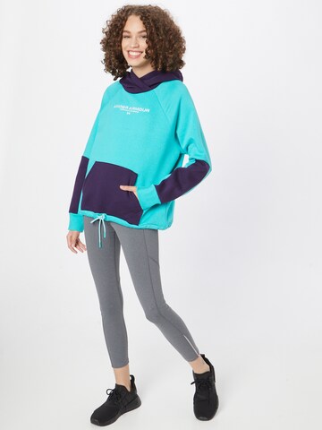 UNDER ARMOUR Sportief sweatshirt 'Rival Fleece' in Groen