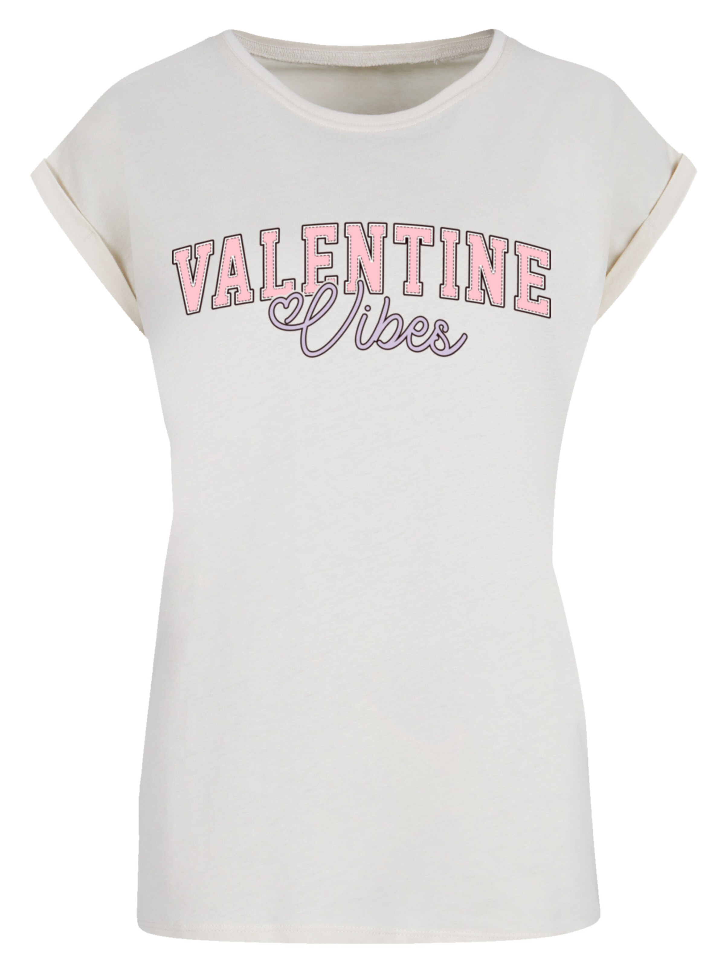 F4NT4STIC T-Shirt 'Valentinstag Valentine Vibes' in Beige: Vorderseite