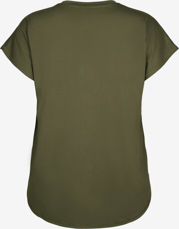 Active by Zizzi Shirt 'BASIC' in Green