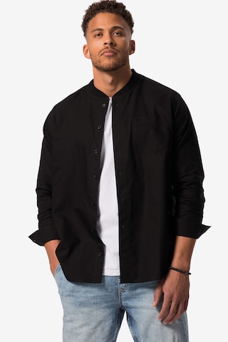 STHUGE Comfort fit Overhemd in Zwart: voorkant