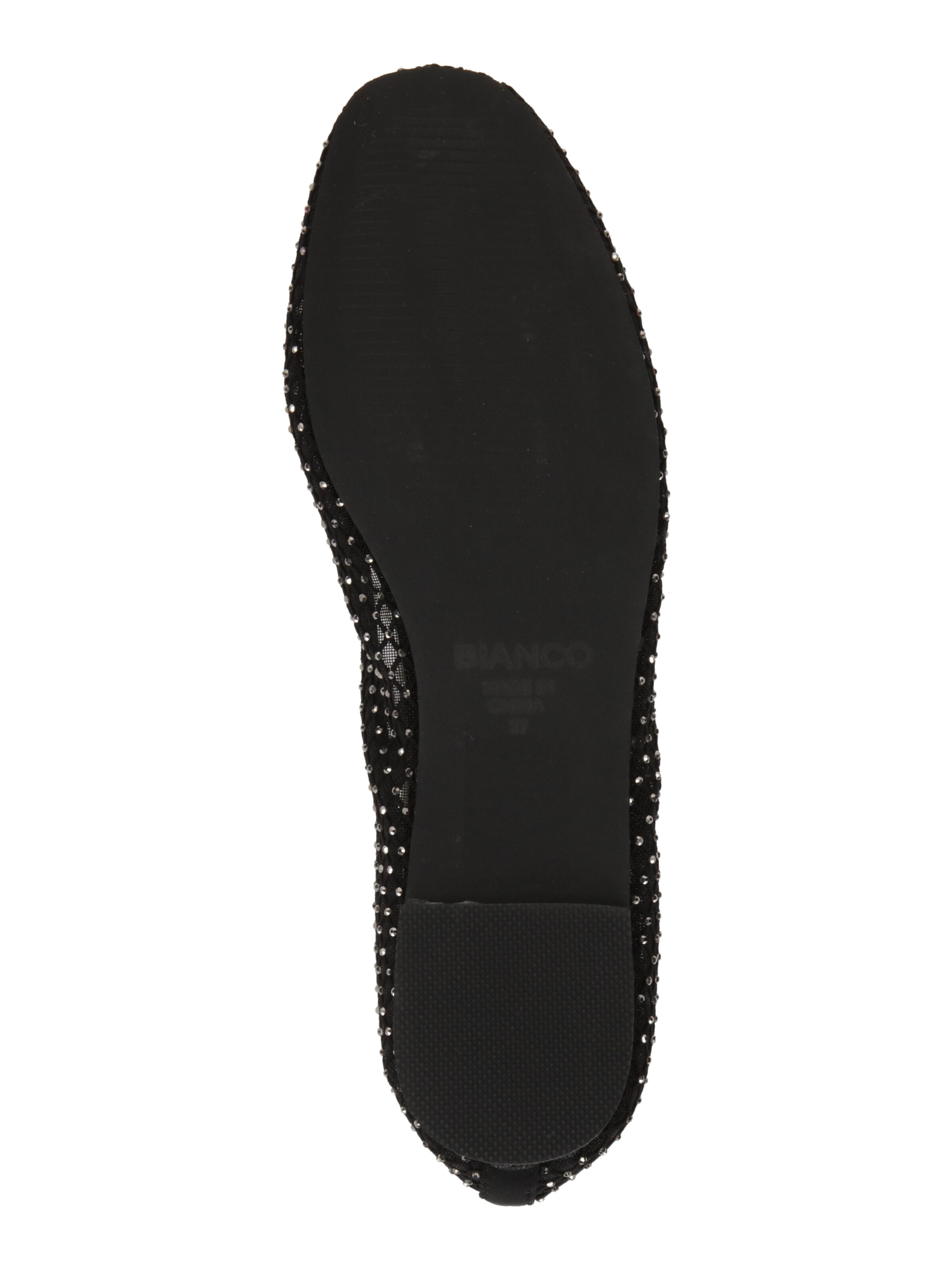 Bianco Μπαλαρίνα με λουράκια 'Alilja' σε μαύρο