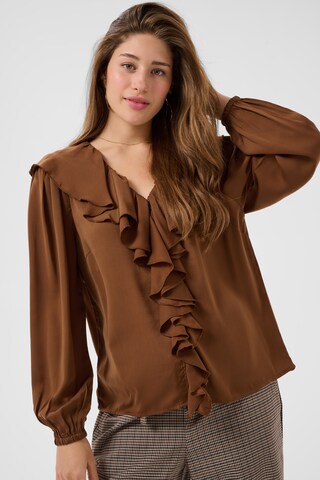 Cream Bluse in Braun