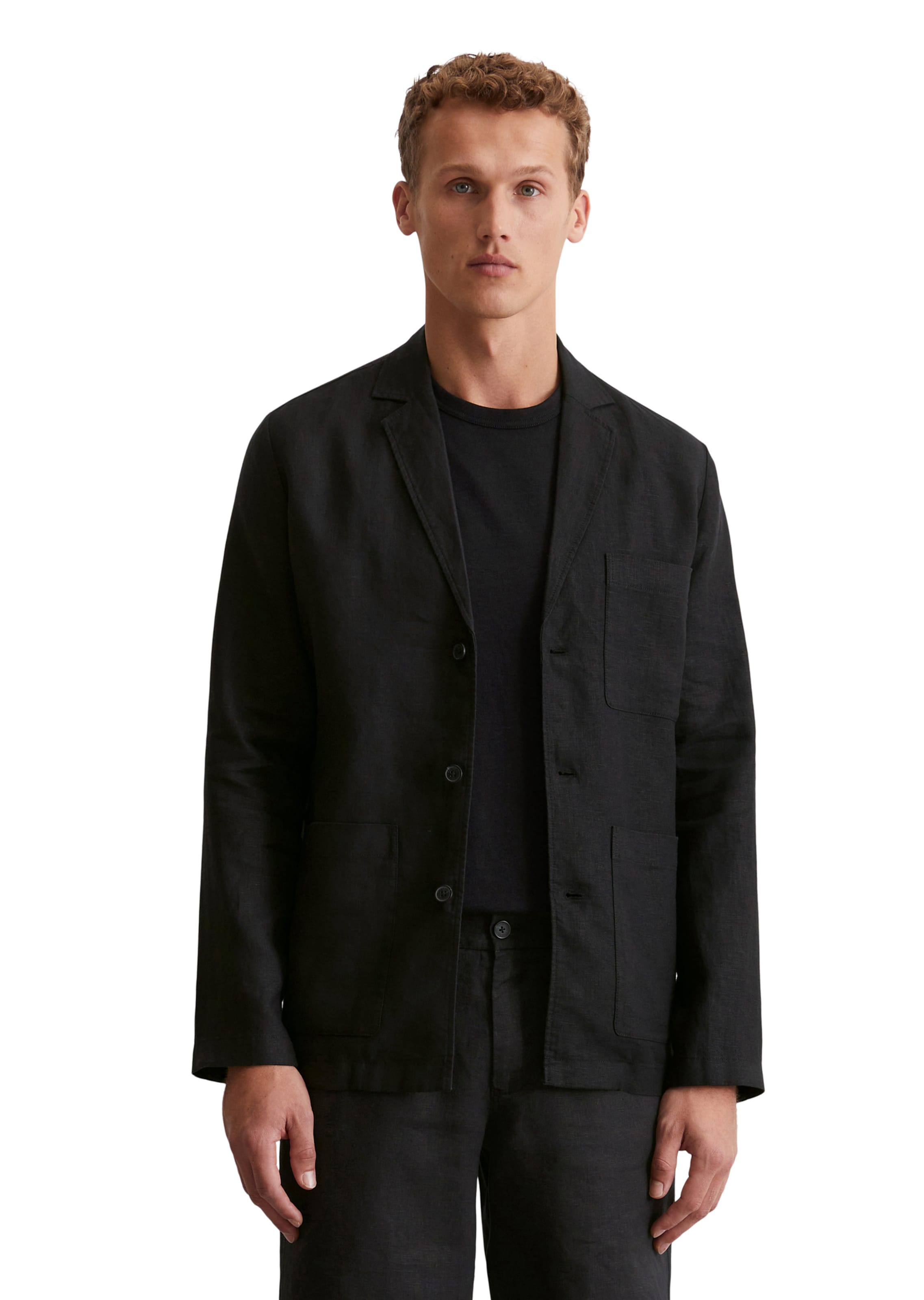 Marc O'Polo Comfort fit Colbert in Zwart: voorkant